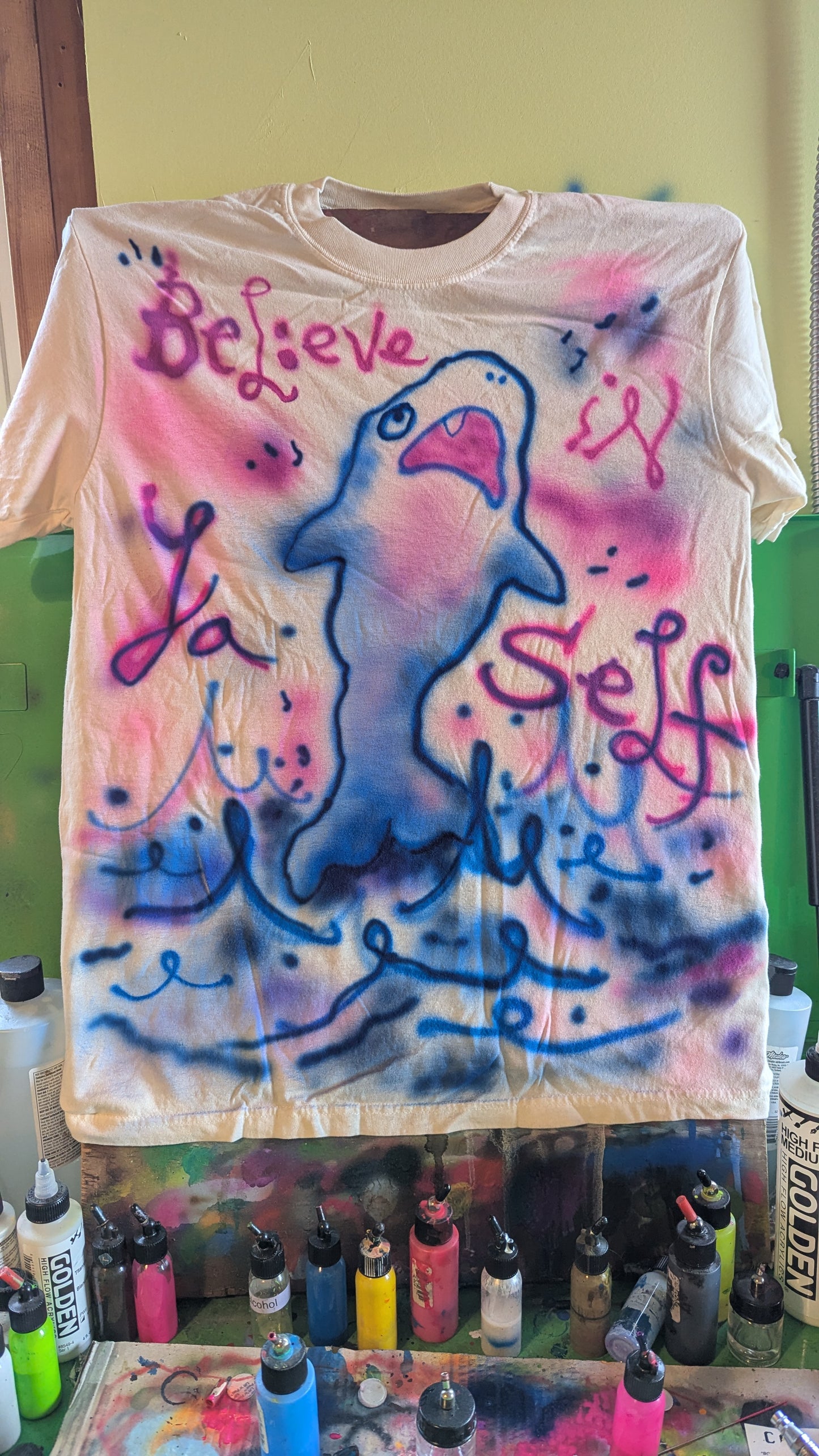 "believe in ya self" size Large