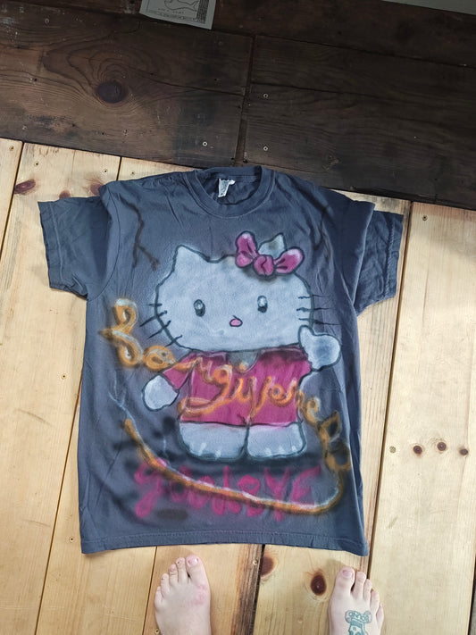 "FUGLY HELLO KITTY FORGIVENESS" tee SIZE MEDIUM