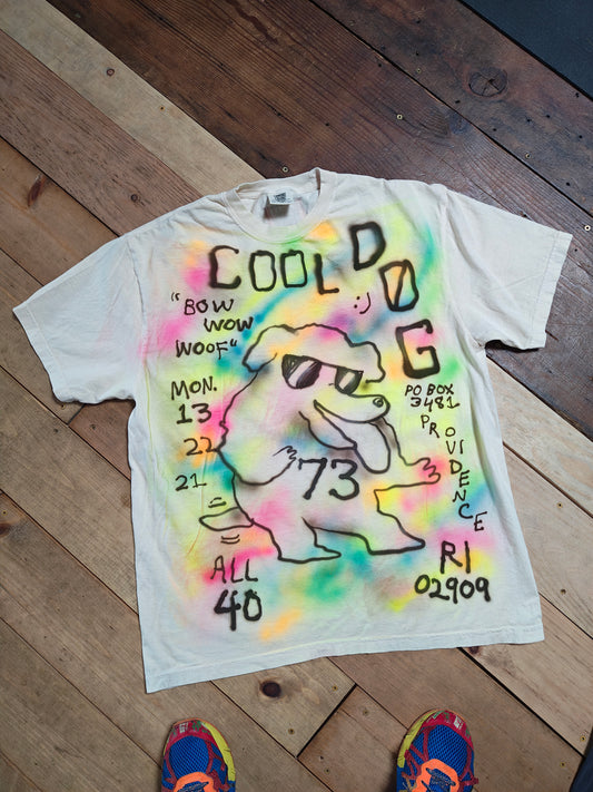 COOL DOG RAINBOW tee XL
