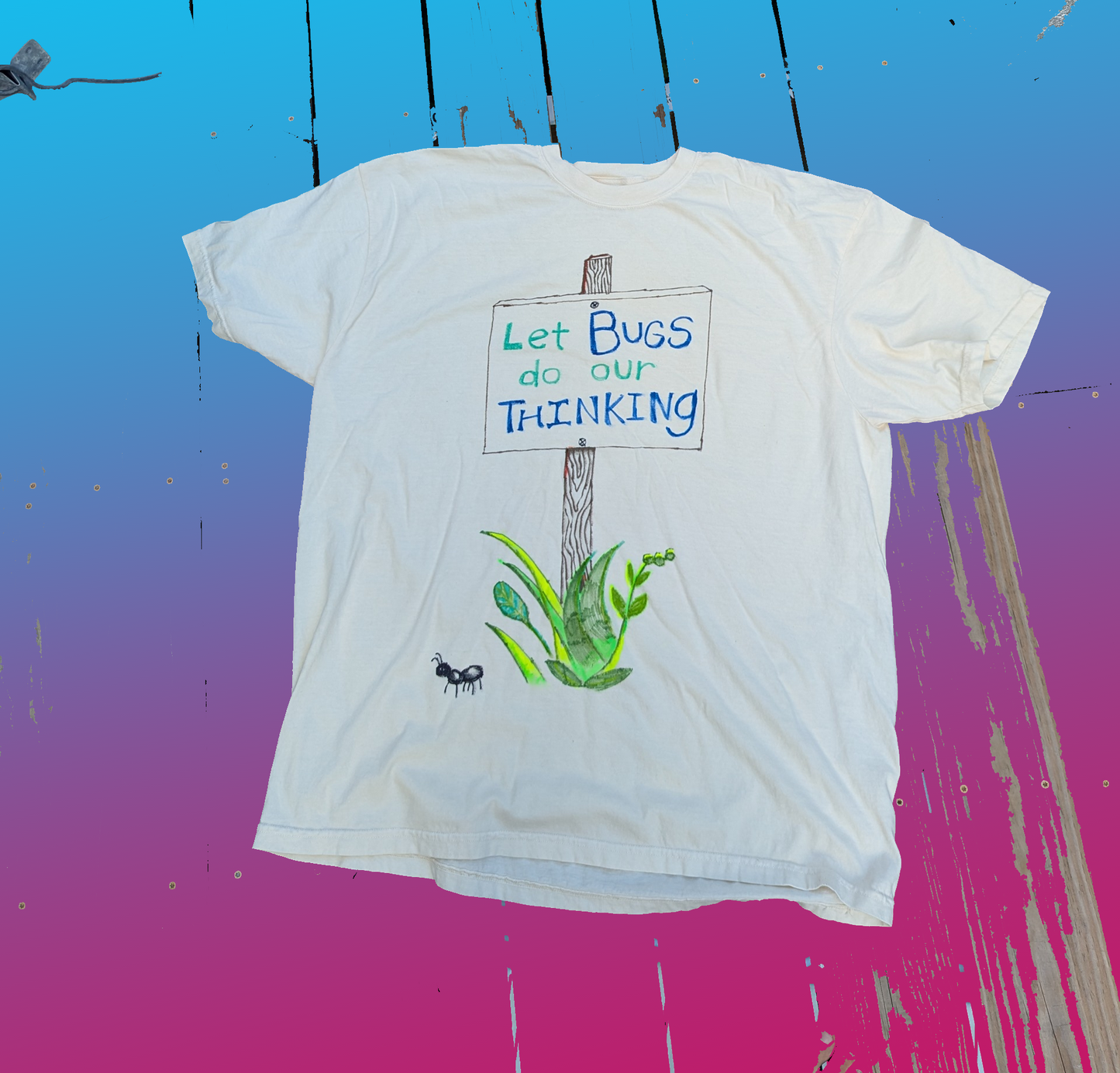 LET BUGS DO OUR THINKING TEE 2XL