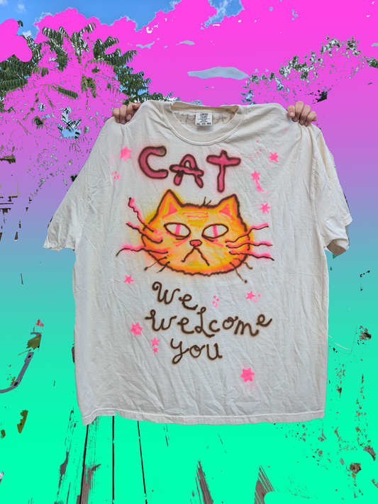 CAT.... WE WELCOME YOU tee 3XL