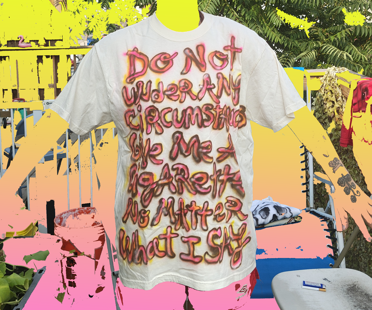 DO NOT GIVE ME A CIGRATTE tee XLARGE
