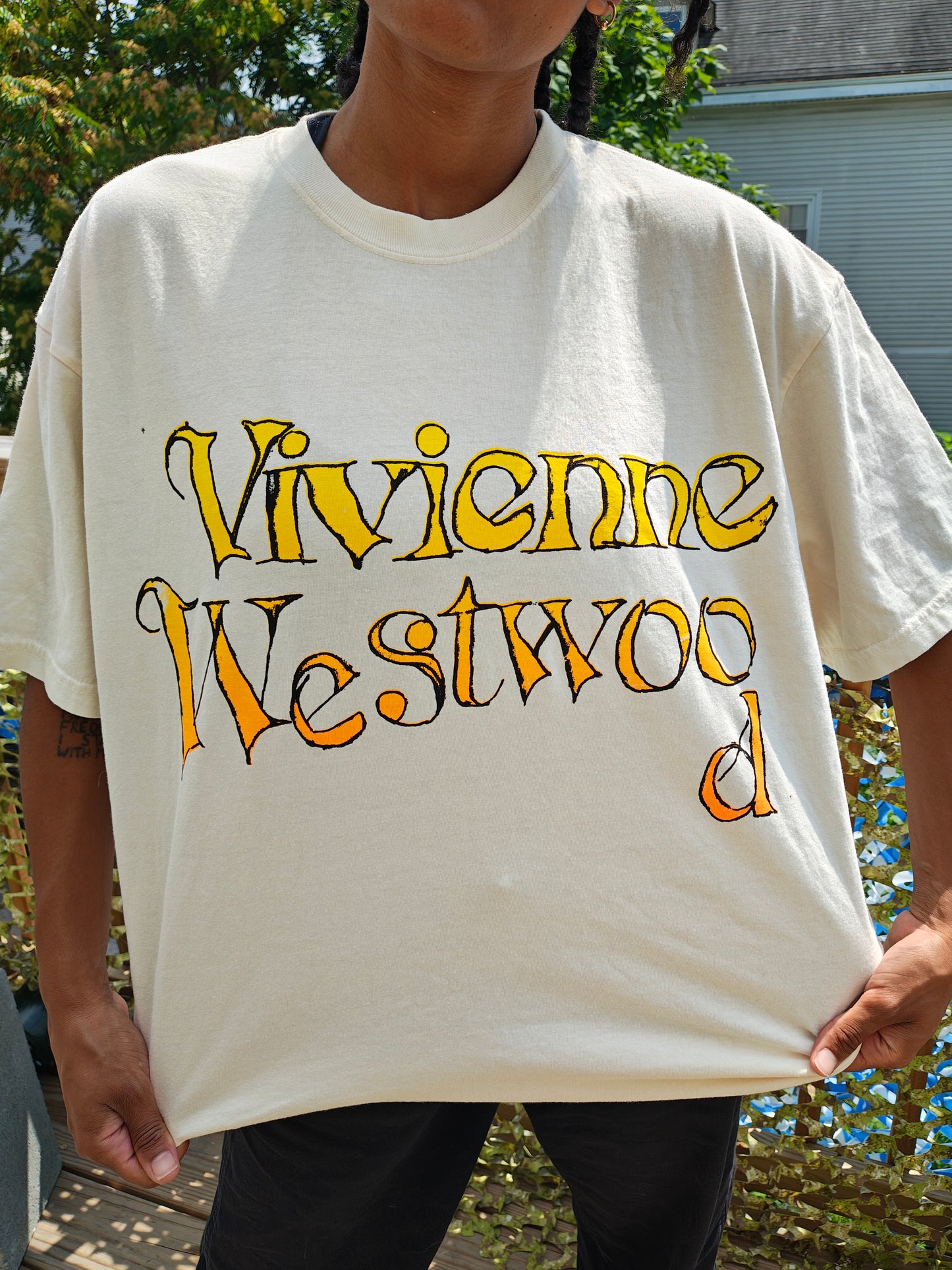 Vivianne Westwoo d bootleg screenprinted tee