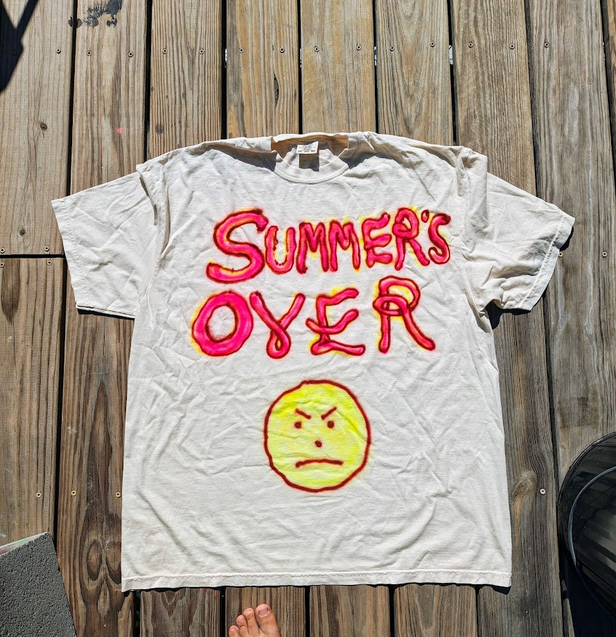 "SUMMER'S OVER >:(" 2XL